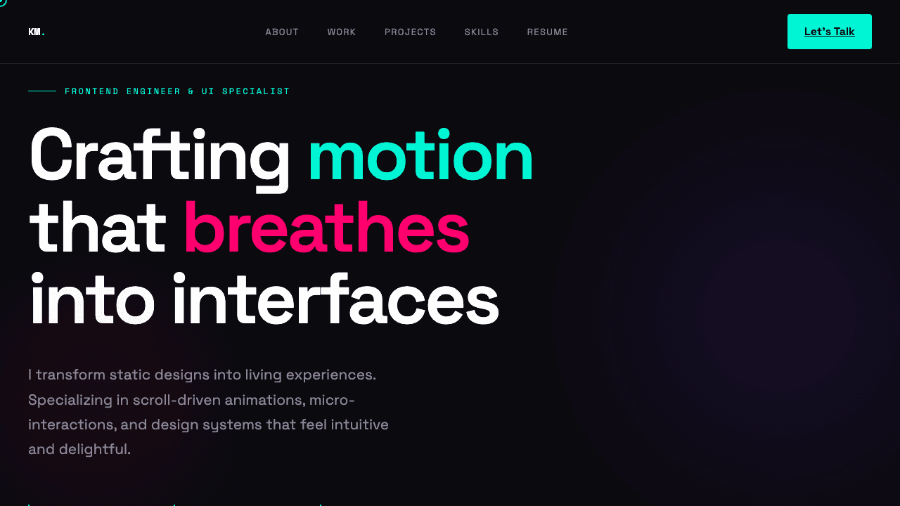Frontend Developer Portfolio screenshot